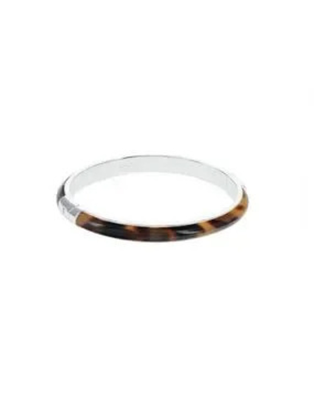 LAUREN Ralph Lauren Tortoiseshell Accent Silver Bangle Bracelet ( USED )